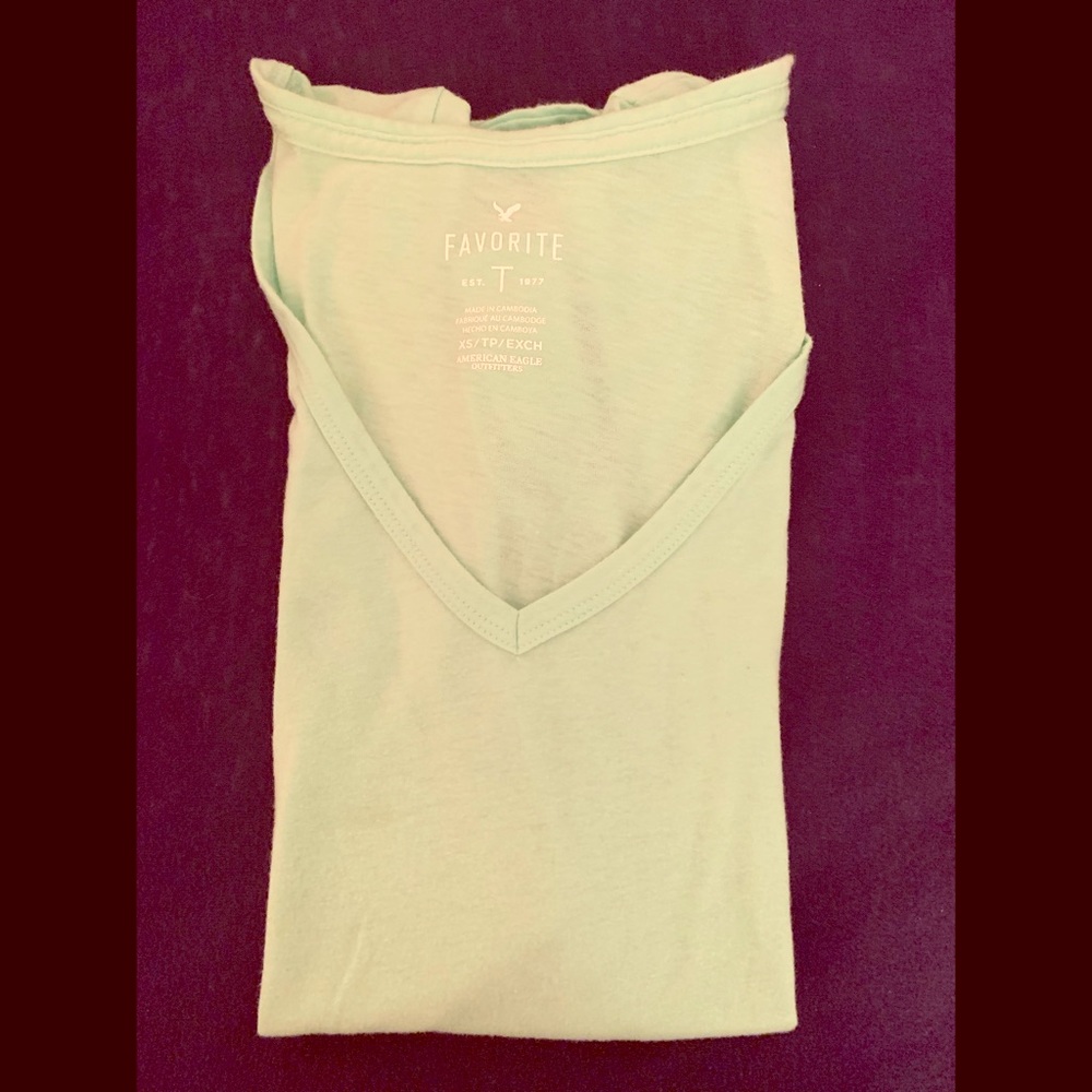 AE Mint Green V-Neck